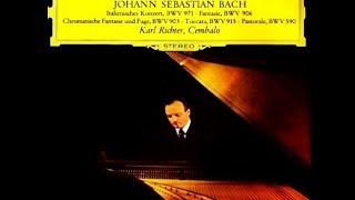 Karl Richter  Harpsichord Performances  Chromatic Fantasia amp Fugue In D Minor  Fantasia  BWV 903 [upl. by Eylrac]