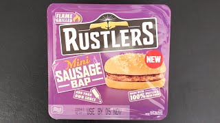 Rustlers NEW MINI SAUSAGE BAP  £1  BampM  Airfry and Microwave Technique [upl. by Anna-Diana583]