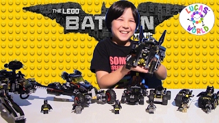 5 BATMOBILES  SCUTTLER  BATCYCLE  LEGO BATMAN MOVIE amp SUPER HEROES Play Sets Review [upl. by Elin]