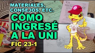 CÓMO INGRESÉ A LA UNI ING CIVIL materiales consejos etc [upl. by Peggy]