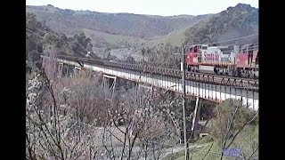 Amtrak San Joaquin and California Zephyr No6 at Martinez CA Plus ATSF at Alhambra viaduct 1993 [upl. by Palma417]