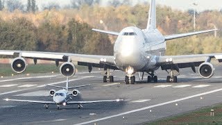 BOEING 747 vs CESSNA Citation  GET OUT OF MY WAY 4K [upl. by Akerdna742]