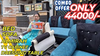 Winter dhamaka Combo offer only 44000  Bed sofa almirah dressing table TV cabinet [upl. by Yatnuhs145]