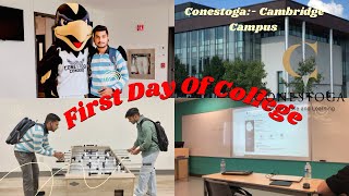 My First Day In College  Conestoga College  Cambridge Campus🇨🇦🍁 [upl. by Gunar]