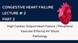 High cardiac output heart failure Peripheral Vascular EffectsAV Shunt PathologyLecture 3 Part 2 [upl. by Gneh]