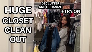 SUMMER CLOSET CLEAN OUT…organizing my entire closet [upl. by Glennon]