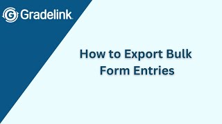 How to Export Bulk Form Entries [upl. by Hcone]