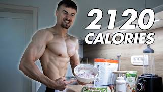 FULL DAY OF EATING TO GET SHREDDED 2100 CALORIES  7 WEEKS OUT [upl. by Rattray75]