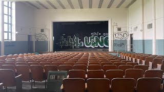 Untouched Abandoned high school that’s flooded and filled homeless EVERYTHING was left behind [upl. by Hayikat]