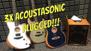 Fender Acoustasonic plugged 3x guitar comparison [upl. by Botsford]