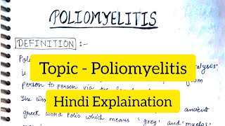 Poliomyelitis  Causes  Types  CF  Pathophysiology  Diagnosis  Treatment [upl. by Zilada259]