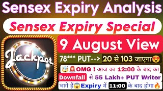 Sensex Expiry Day Strategy  Sensex Expiry Day Hero Zero Strategy amp Sensex Prediction For 9th August [upl. by Cira553]