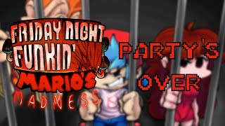 PARTYS OVER by Joey Perleoni FNF Marios Madness V2 quotNo Partyquot Game Over Music ft Juno Songs [upl. by Ahscrop]