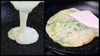 Ready In 5 Minutes No Yeast No Rolling Garlic Flatbread Make With Liquid Dough [upl. by Gotthard]