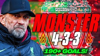 Klopps MONSTER 433 190 Goals FM24 Tactics  Football Manager 2024 Tactics [upl. by Ellekim378]