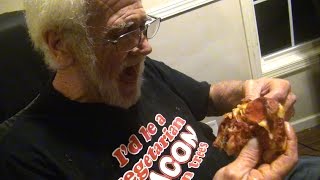 Angry Grandpa  The Little Caesars Bacon Wrapped Pizza [upl. by Eidissac146]