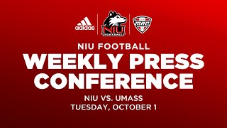 NIU Football Weekly Press Conference Massachusetts [upl. by Iral]