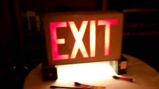 1960s Prescolite Fluorescent Exit Sign [upl. by Tnahs]