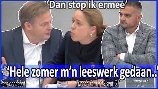 Pieter Omtzigt Je kort iemand op zijn pensioen v Minister Carola Schouten  Pensioendebat TK [upl. by Annaili563]