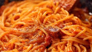 Original Italian Spaghetti Amatriciana  How Tasty Channel [upl. by Aivatnohs]