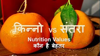 Difference between Kinnow and Orange  Nutrition value  Which is better  Kinu aur Santre ke fayde [upl. by Ainoet75]