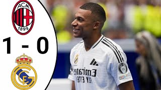 AC MILAN 1  0 REAL MADRID FULL HIGHLIGHTS  CLUB Friendlies 2024  KYLIAN MBAPPE realmadridvsmilan [upl. by Sakmar]