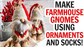 DIY Gnome  DIY Christmas Gnome  How to Make a Sock Gnome with Boots  No Sew Sock Gnomes DIY [upl. by Olsen]