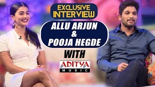 EXCLUSIVE  Live Interview With Allu Arjun amp Pooja Hegde  Aditya Music  DSP  Harish Shankar [upl. by Xad]