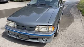 Walkaround While Idling  1987 Ford Mustang GT Hatchback 5speed  Collector Car Canada Lot 169 [upl. by Olva679]