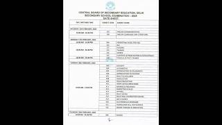 CBSE DATE SHEET CLASS 10 LATEST UPDATE  202425  shorts datesheet2024 class10datesheet viral [upl. by Nnayllehs]