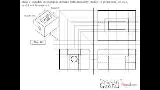 Engineering Drawing TutorialsOrthographic drawing 2 with Front view amp Side view T 61 [upl. by Lerraj440]