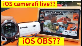 iOS camerafi live  OBS studio multicamera switch PiP scoreboard rolling title amp overlay [upl. by Yaeger]