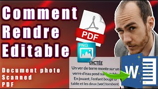 comment convertir un document pdf en word  comment MODIFIER LE TEXT DUNE IMAGE PDF EN WORD ©📄⁉️ [upl. by Aisercal740]