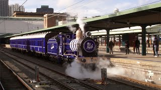 Australian steam locomotive 2705  Cadbury chocolate promotional livery  Sydney  June 2012 [upl. by Flann]