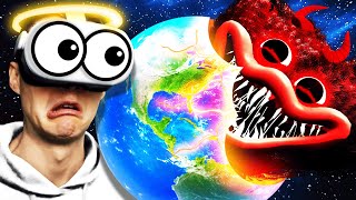 Creating DEMON HUGGY WUGGY PLANET In VR GOD SIMULATOR [upl. by Dihgirb]