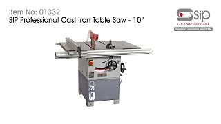 SIP Industrial Products  Item 01332  10quot Cast Iron Table Saw 3hp [upl. by Zilla287]