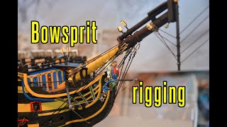 HMS Victory  part 66 Bowsprit Rigging [upl. by Euqinoj]