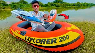 RC Boat Can Pull a Real Water Boat   Chatpat toy TV [upl. by Atil]