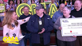 Minnesota substitute teacher honored during Teacher Appreciation Week l GMA [upl. by Nylyaj]