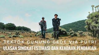 Tektok gunung gede pangrango via putri  ulasan singkat estimasi dan track pendakian [upl. by Kiyoshi24]