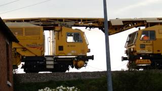 IN ACTION Network Rail HOBC HIGH OUTPUT BALLAST CLEANING TRAIN [upl. by Einon973]