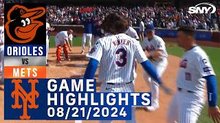 Jesse Winker hits walkoff home run  Mets vs Orioles 8212024  NY Mets Highlights  SNY [upl. by Notrub]