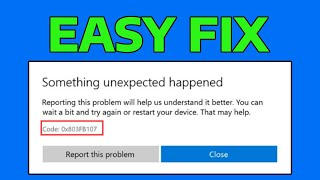 How To Fix 0x803FB107 Microsoft Store Error [upl. by Ainocal]