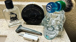 Original Stainless Steel Supply Razor Fine Snakebite amp Kensurfs Summer Brush [upl. by Orgalim]