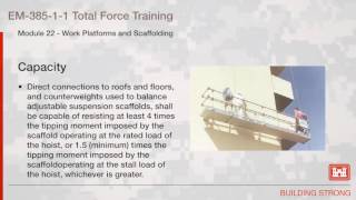 NAVFAC Safety Training Module 22 Work Platforms amp Scaffolding [upl. by Yclehc]