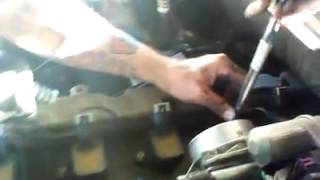 Changing spark plugs on my 06 trailblazer [upl. by Kinelski373]