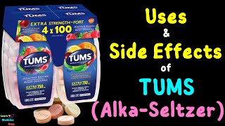 Tums Tablets Calcium Carbonate – Side Effects Uses Mechanism of Action Dosage Warnings [upl. by Noam]