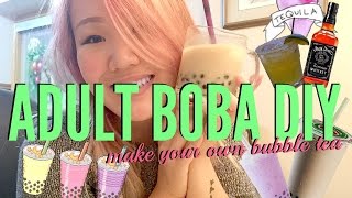 DIY ALCOHOLIC BOBA  BUBBLE TEA FOR ADULTS EASY TUTORIAL [upl. by Sammie613]