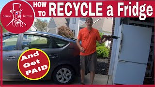 How to Recycle a Refrigerator cut up a fridge to fit in a Prius [upl. by Ativel]