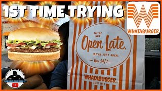 My 1st Time trying WHATABURGER®  Whataburger Review [upl. by Eahc]